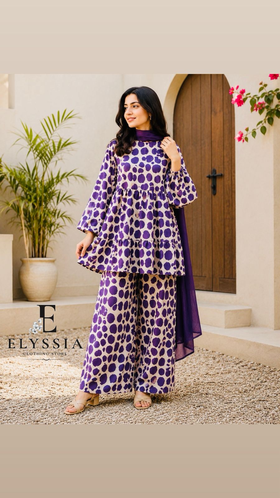 Purple Print Co-ord Set