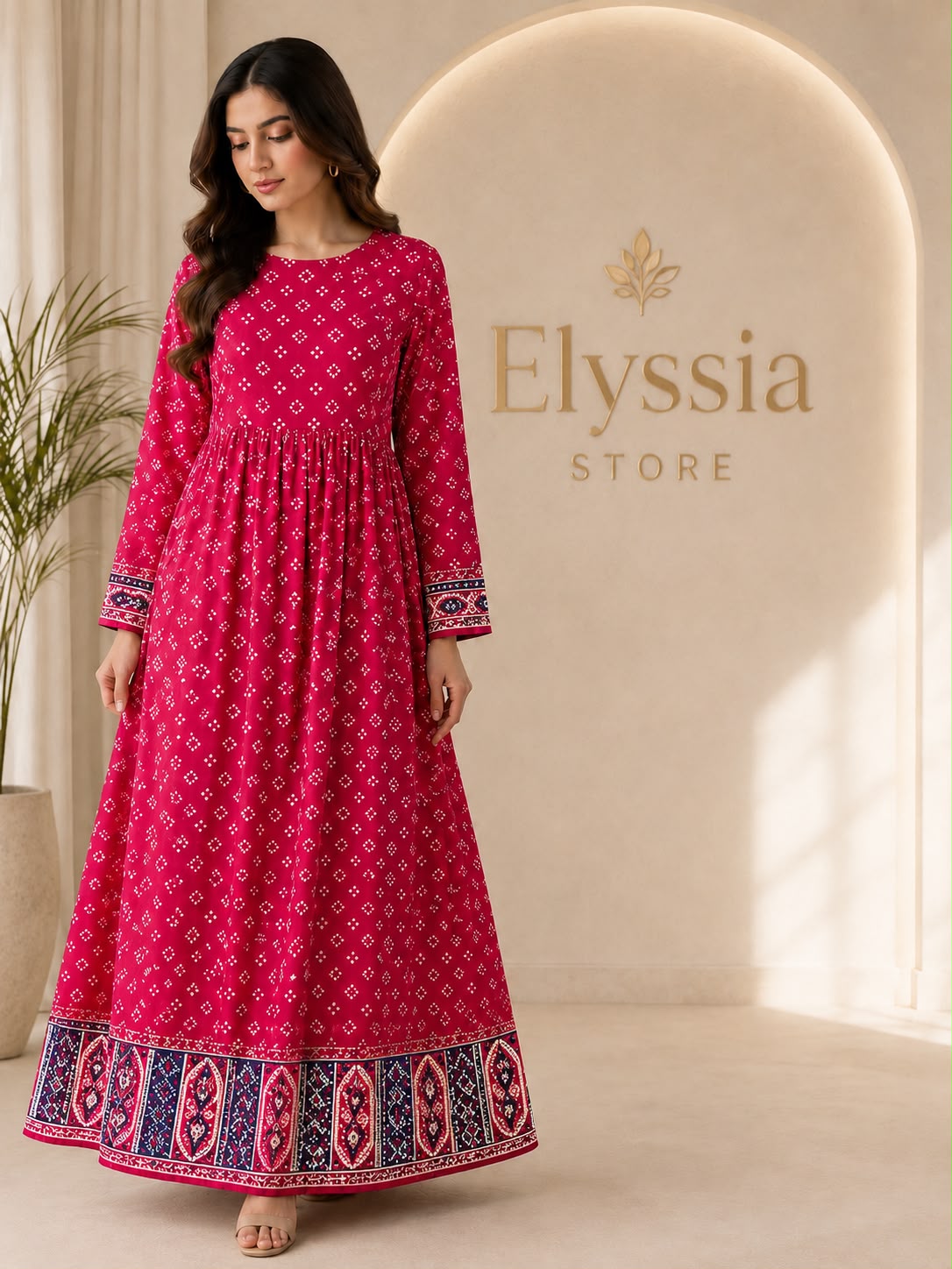 Pink Print Frock